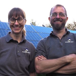 Jo and Nick with their solar panels
