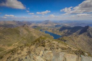 Bird's eye view over Snowdonia