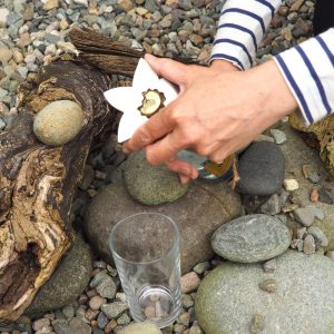 Cennin Pedr daffodil metal bottle opener in stainless steel
