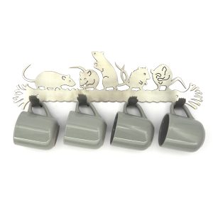 Ratties set of 4 hooks holding mugs