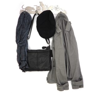 Rats set of 4 hooks holding coats, hats, bags and scarves