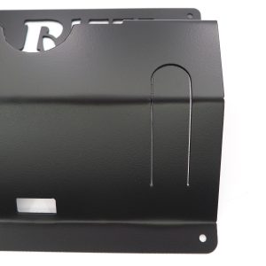 Solo angle grinder rack in black showing fold out cable tidy hook