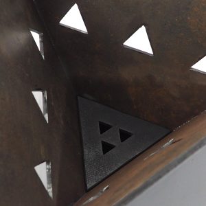Looking into the TetraFlame firepit bowl showing the ash grate