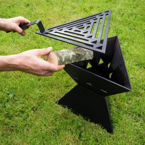 TetraFlame Fire Pit with Barbeque Cooking Grill