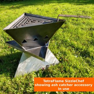 TetraFlame SizzleChef with Ash Catcher in use