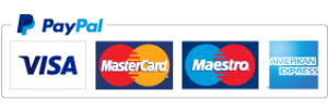 PayPal, Visa, Mastercard, Maestro and American Express