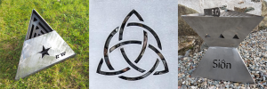 Three TetraFlame fire pits we have personalised recently for our customers - a name, a celtic knot, and a star. What would you put on yours?