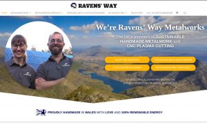 Ravens' Way Metalworks new home page 2021