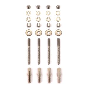 4 hole metal sign fixing kit with standoff spacers
