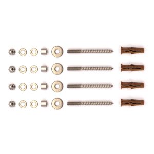 4 hole metal sign fixing kit with standoff spacers