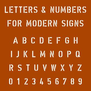Letters & numbers for modern metal house signs in rusted industrial look Corten weathering steel