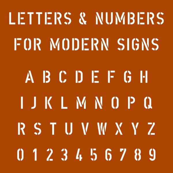 Letters & numbers for modern metal house signs in rusted industrial look Corten weathering steel