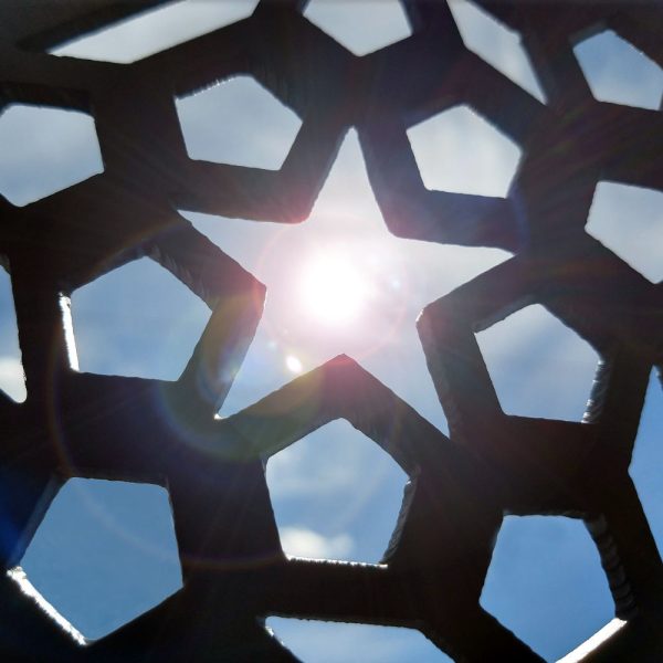 Star of Morocco Fire Pit showing star detail in side panel