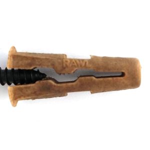 Timber UNO Rawlplug for black metal pan head sign fixing kit with standoff spacers for masonry