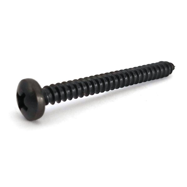 Black metal pan head sign fixing kit with standoff spacers for masonry screw detail