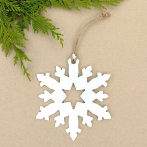 Christmas snowflake Christmas decoration in snow white