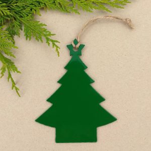 Christmas tree Christmas decoration in mistletoe green