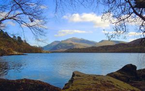 Spring view from Penllyn, with Snowdon in the distance