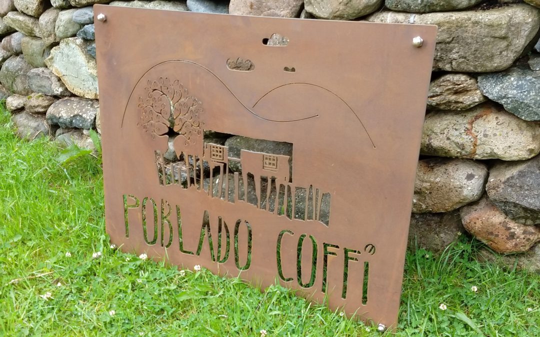 COR-TEN® Weathering Steel Business Sign for Poblado Coffi