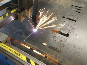 CNC plasma cutting one of the COR-TEN weathering steel plates