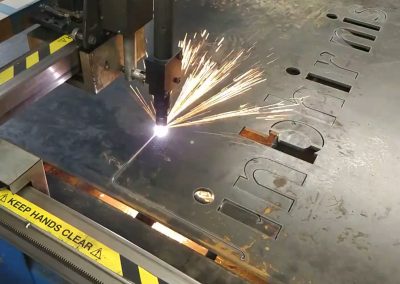 CNC plasma cutting one of the COR-TEN weathering steel plates