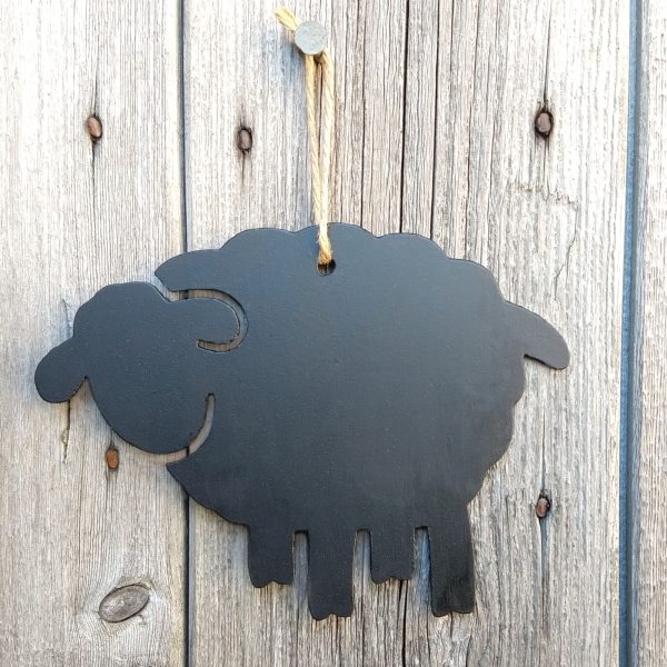 Welsh mammy ewe sheep hanging decoration in black