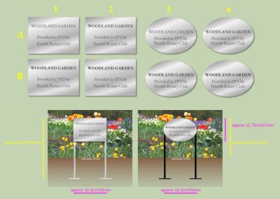 Our concept sketches of the sign based on the customer's description