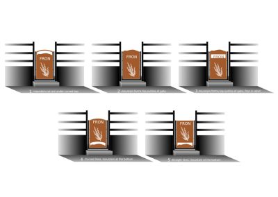 Concept sketches for CORTEN weathering steel gate, house name sign and post box set