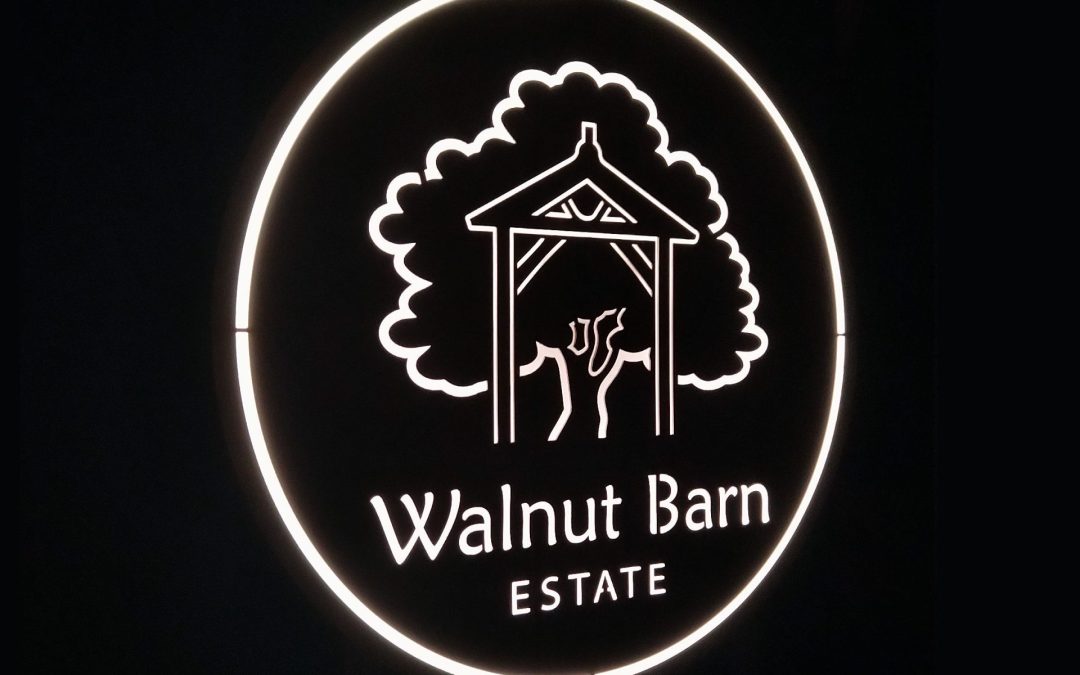 Backlit, Round Entrance Signs in Stainless Steel for Luxury Holiday Homes Complex