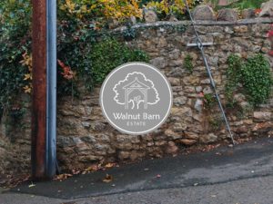 Artist's impression of one of the signs installed at Walnut Barn Estate's driveway