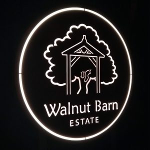 Back lit stainless steel illuminated metal logo sign