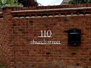 Artist's impression of the sign at the customer's driveway entrance