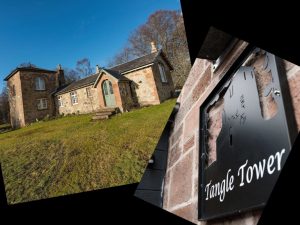 Guide photos for the design of the sign for The Old School House, Evelix