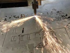 Plasma cutting the front panel