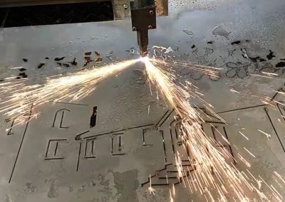 Plasma cutting the front panel