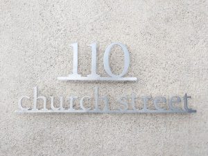 The completed stainless steel letters house sign