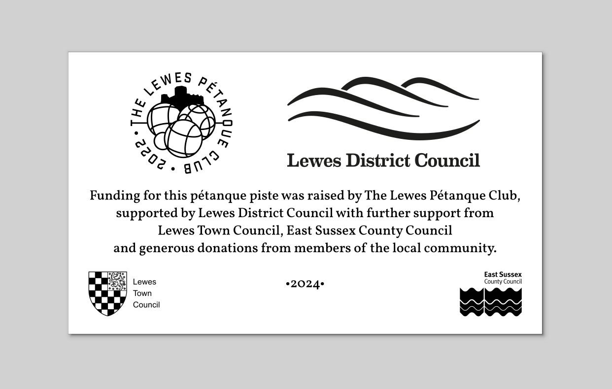 Laser Etched Stainless Steel Commemorative Sign Plaque For Lewes